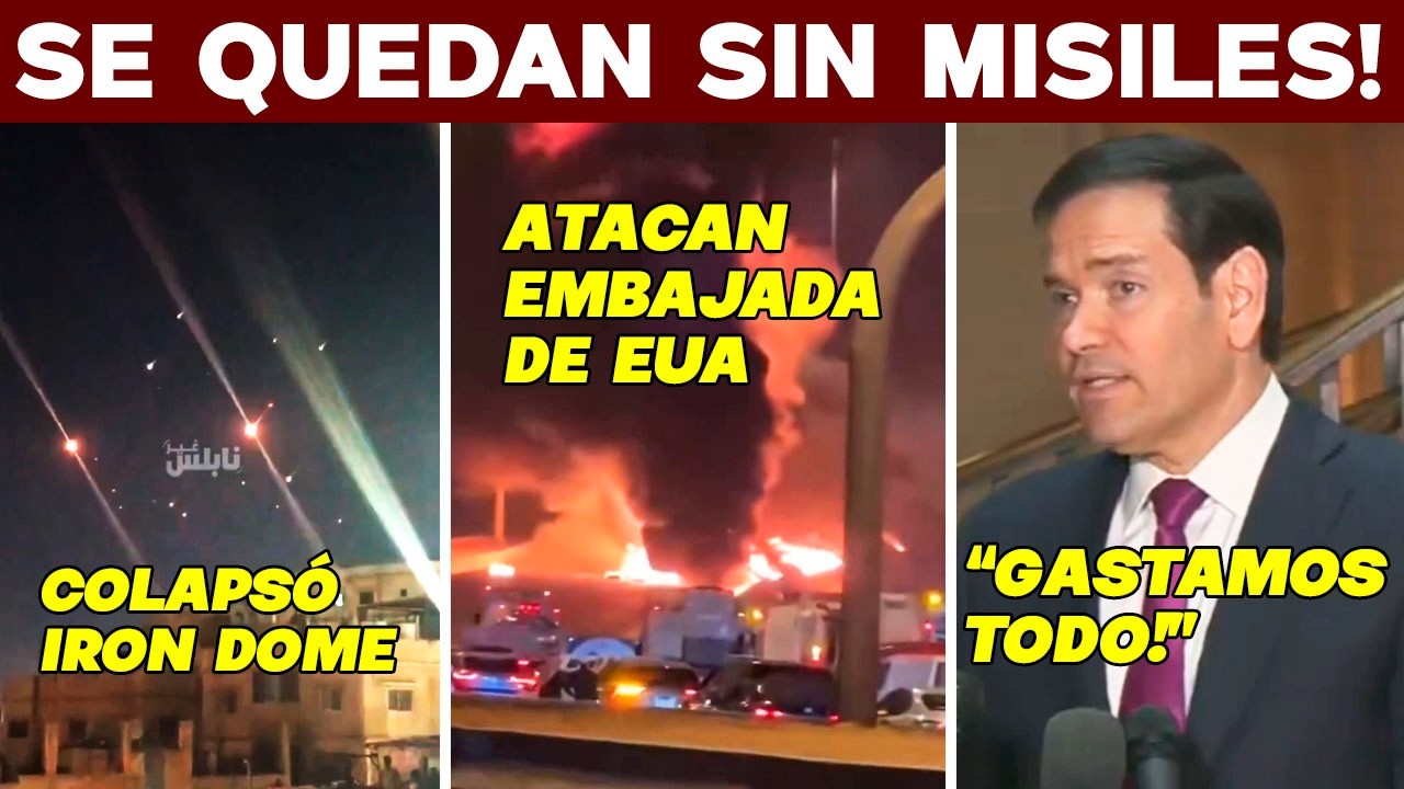 FALLA IRON DOME! EUA SIN MISILES. CAE EMBAJADA EN RIAD. NOCHE INFERNAL EN TELAVIV