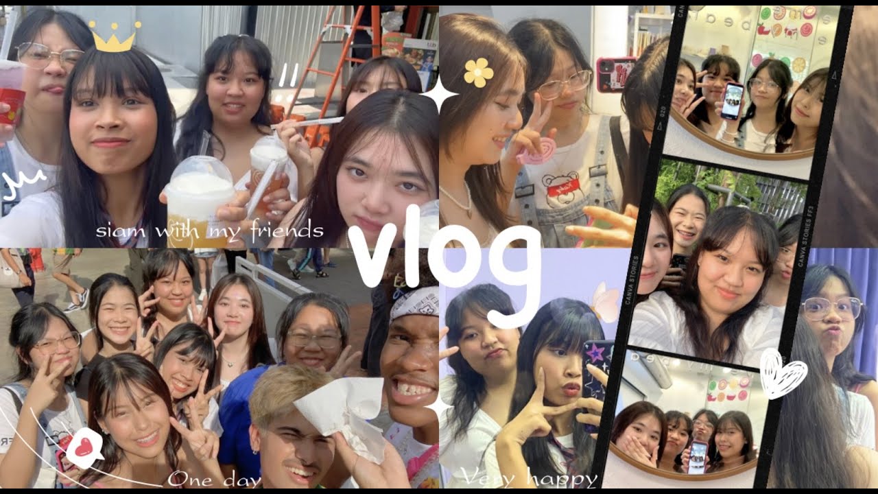 Vlog one day Siam with group:Thaitea yeah!!