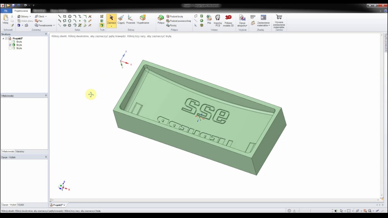 DESIGNSPARK MECHANICAL - poradnik projektowanie 3D - cz. 6 - forma odlewnicza