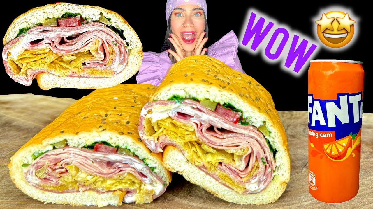 MUKBANG ASMR BOLOGNA SANDWICH 🥪 موکبانگ ساندویچ کالباس