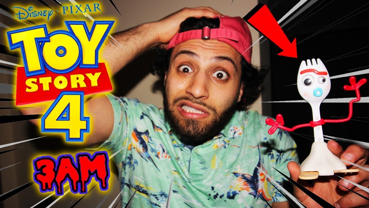 (FORKY COMES TO LIFE!) DONT PLAY WITH FORKY FROM TOY STORY 4 AT 3AM! He gets sharp!! NEW TOY STORY 4