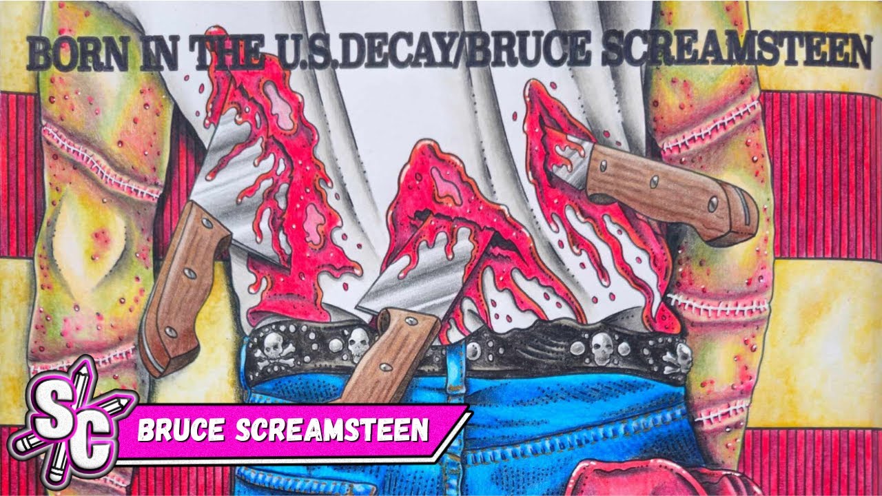 Timelapse Bruce SCREAMsteen The Beauty of Horror VII 7 Coloring Book - Alan Robert @sophiecolours