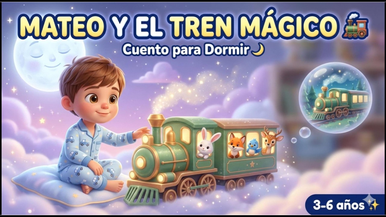 Mateo y el Tren de los Bosques Encantados 🚂✨ | Cuento para Dormir Relajante - Infantil 3-6 Años