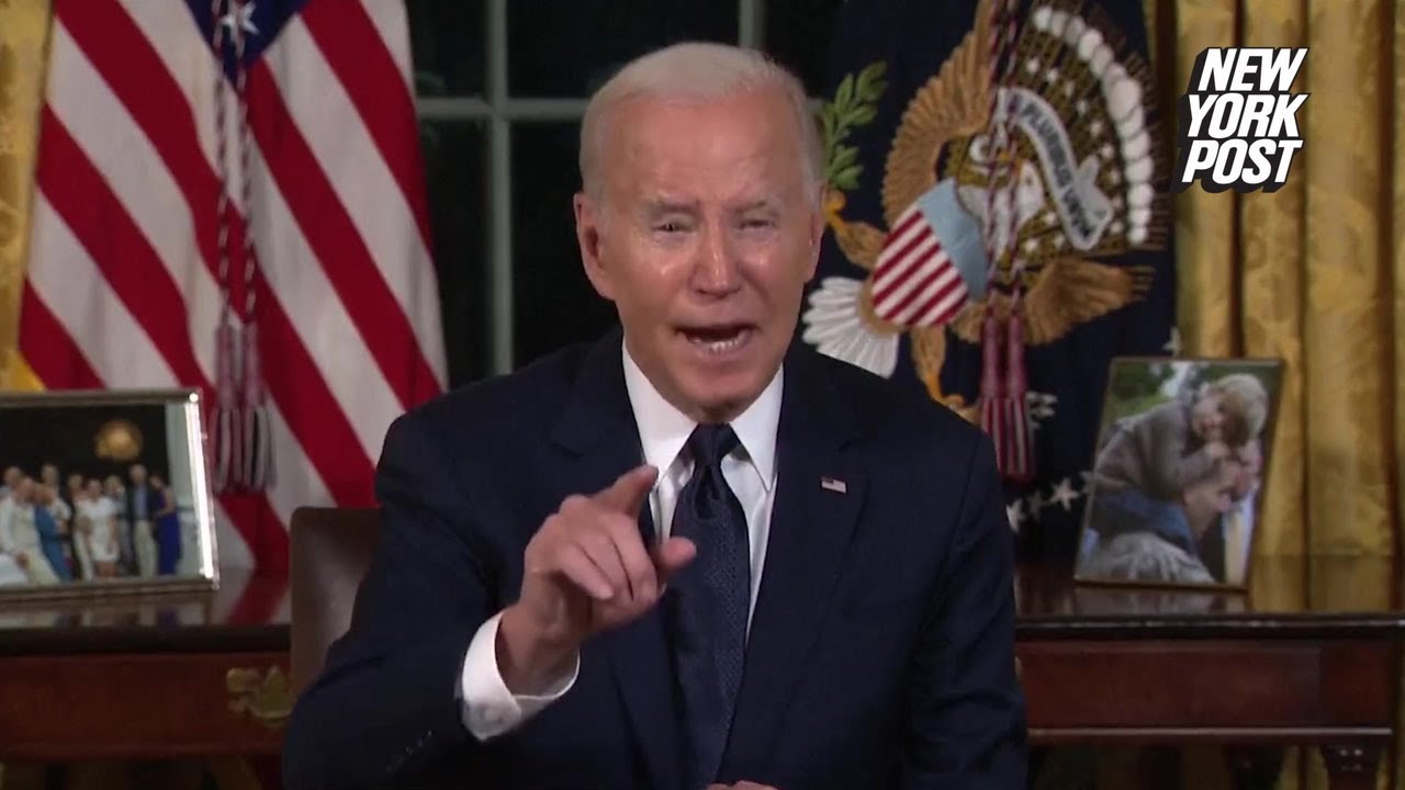 Biden appeared to read teleprompter instruction to &lsquo;make it clear&rsquo; during national address