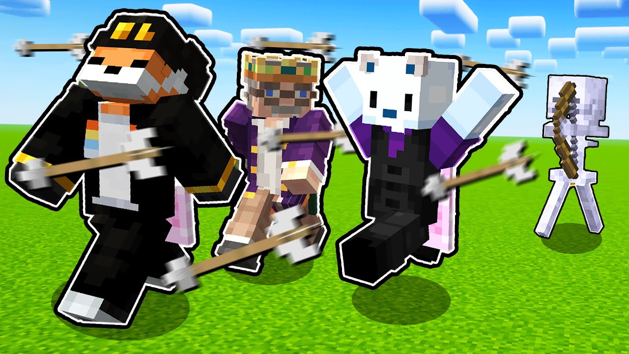 10 Minecraft YouTubers Battle in 100x Tick Speed