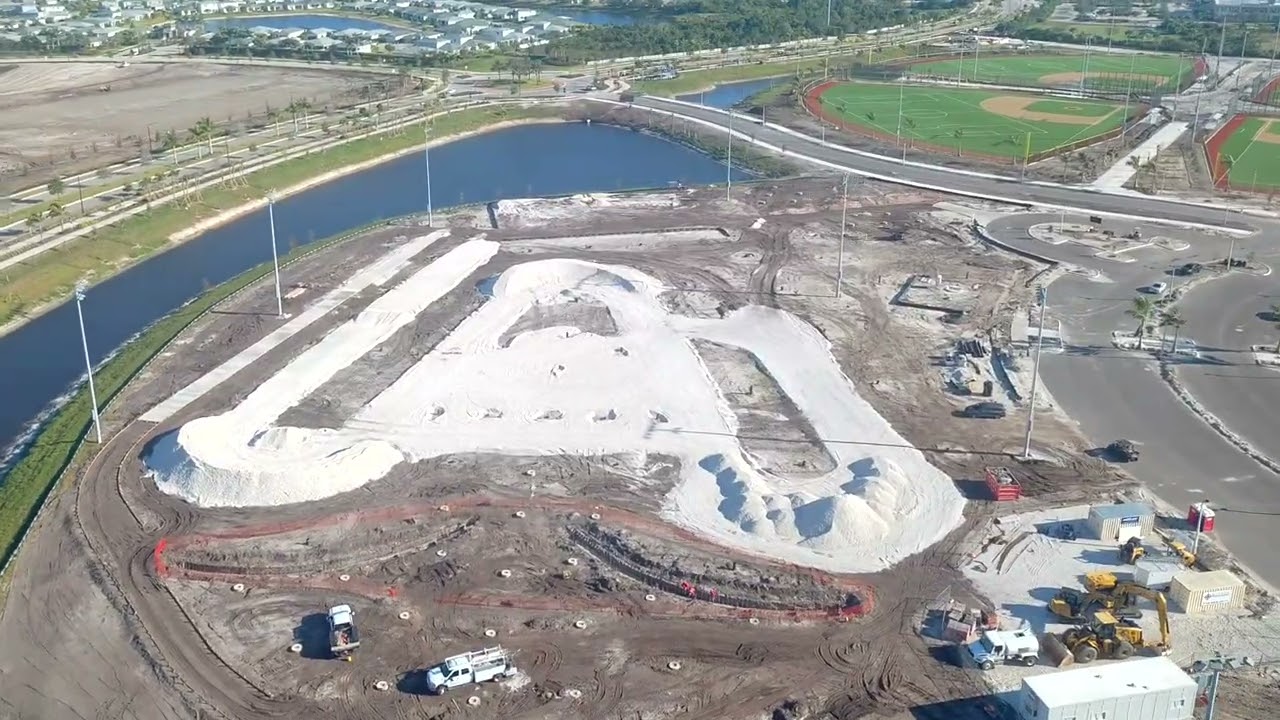 Construction underway on the BMX Racetrack Facility at Traditional Regional Park