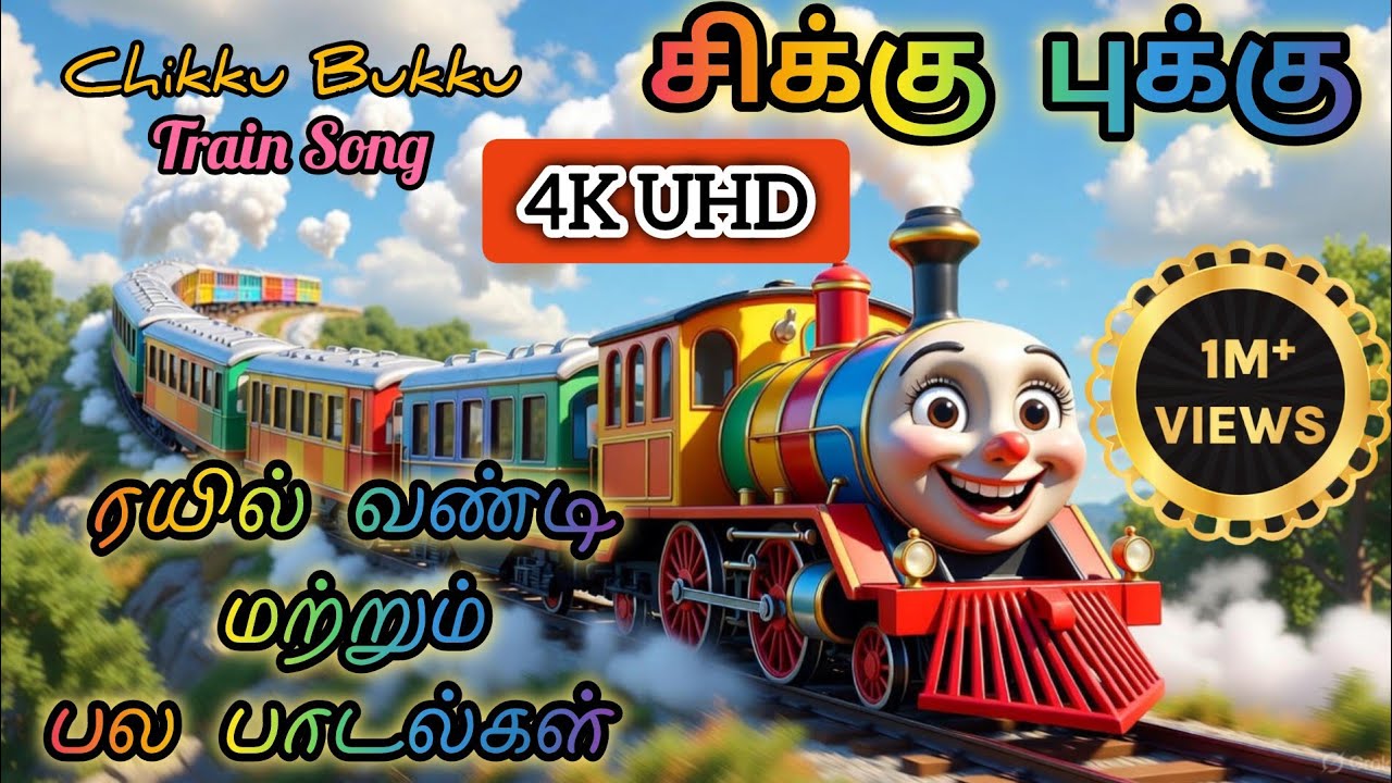 Tamil Kids Song - சிக்குபுக்கு ரயில் வண்டி and more -Train Song -NUSA Kidz Tamil Rhymes for Children