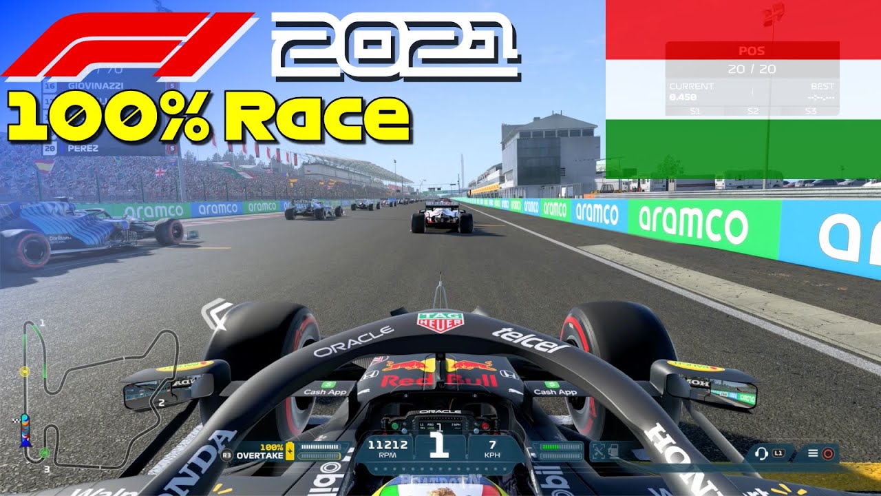 F1 2021 - 100% Race Hungary in Pérez' Red Bull | PS5