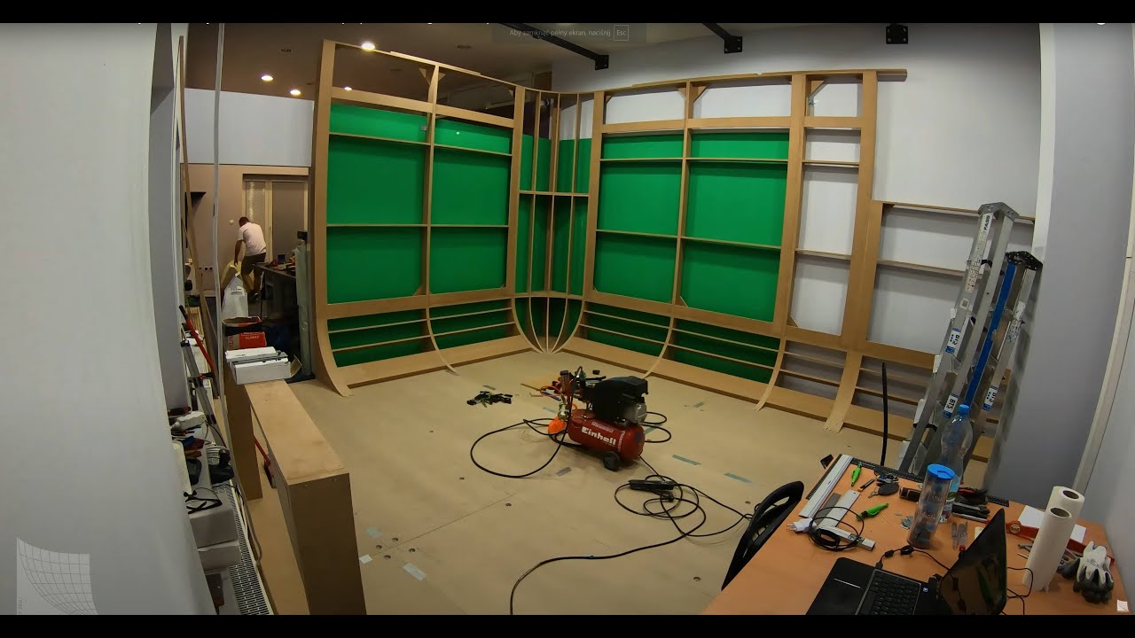 How to build Cyclorama / Cyc Wall / Green box L-shape (Reckeen - digital TV lab) Wroclaw PL