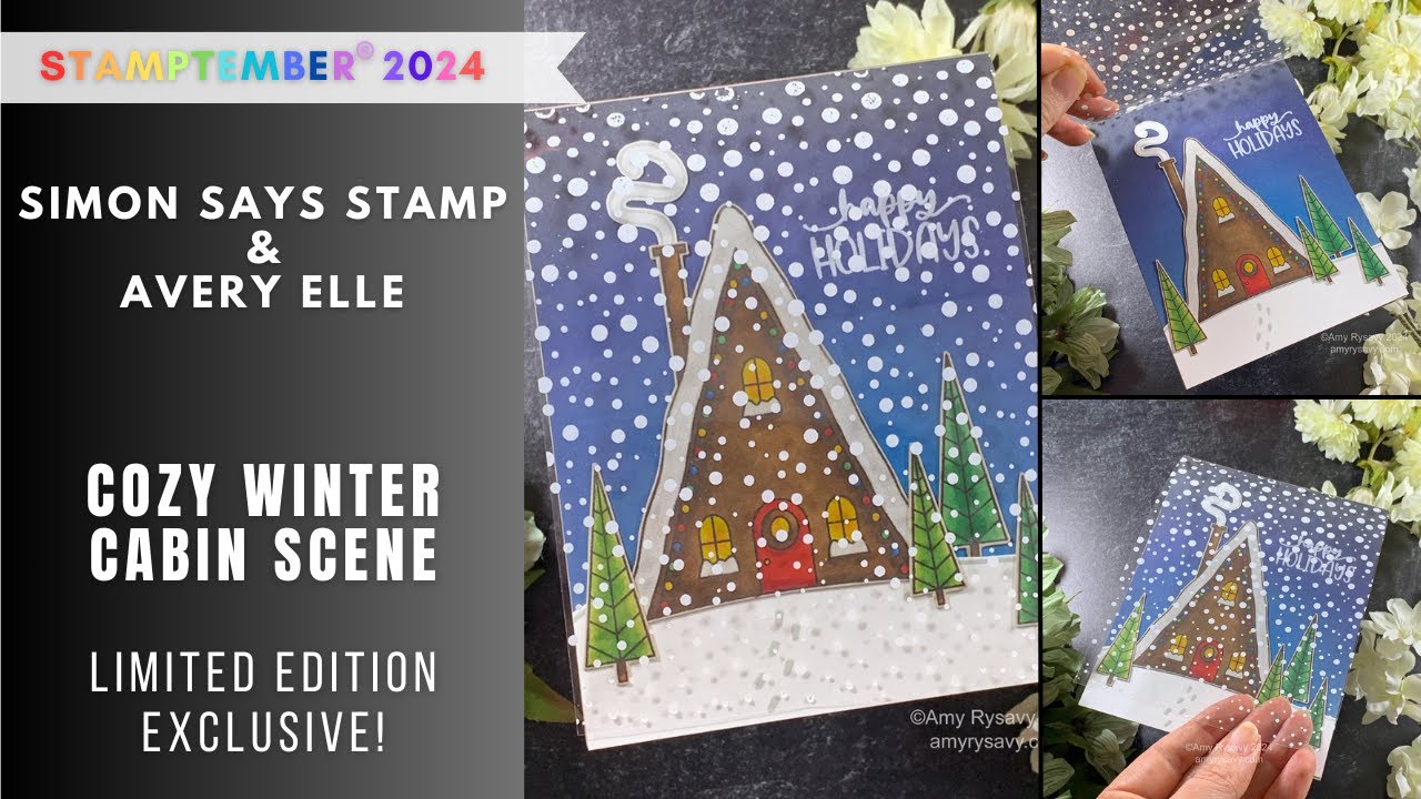 STAMPTEMBER Avery Elle | Cozy Winter Cabin Scene