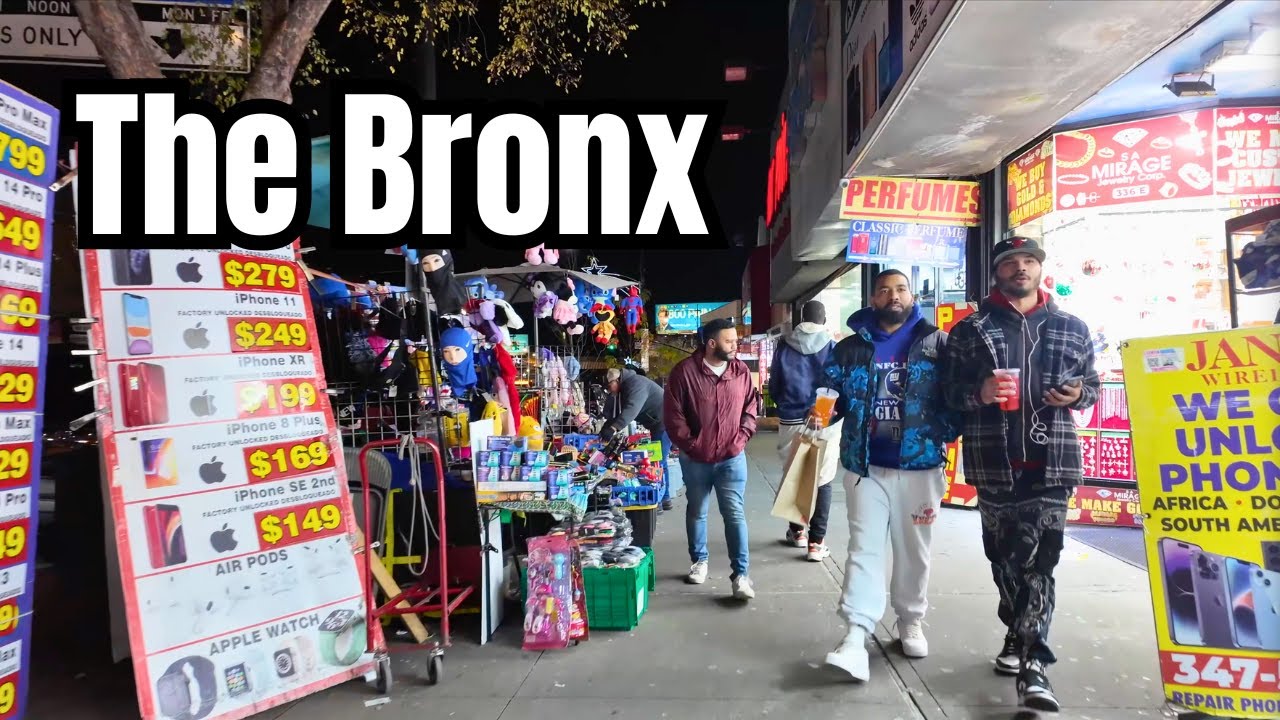 The Bronx At Night: Real Unfiltered NYC Streets 4K Walking Tour