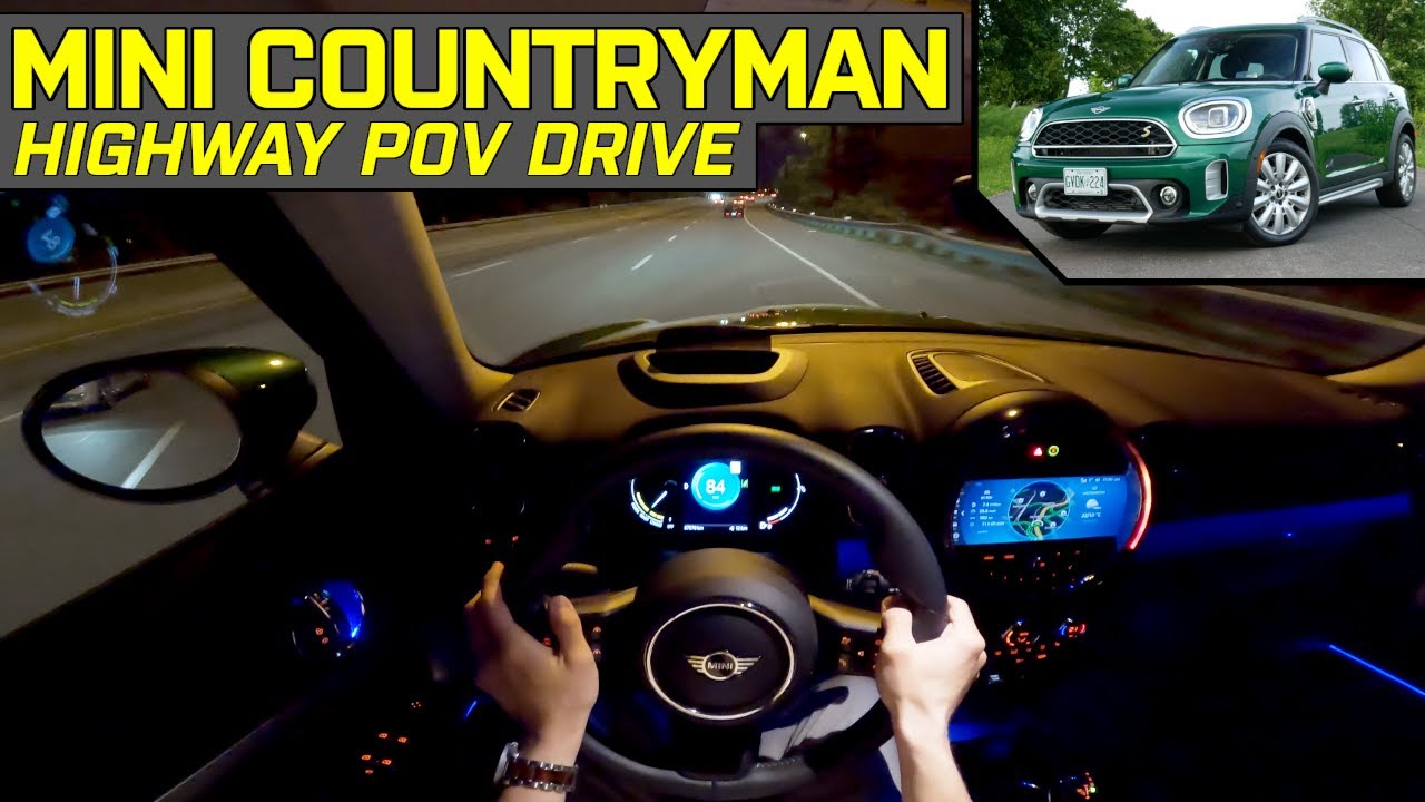 SAFETY & DRIVING ASSIST TEST! - 2022 MINI Countryman Hybrid - Highway POV Test Drive