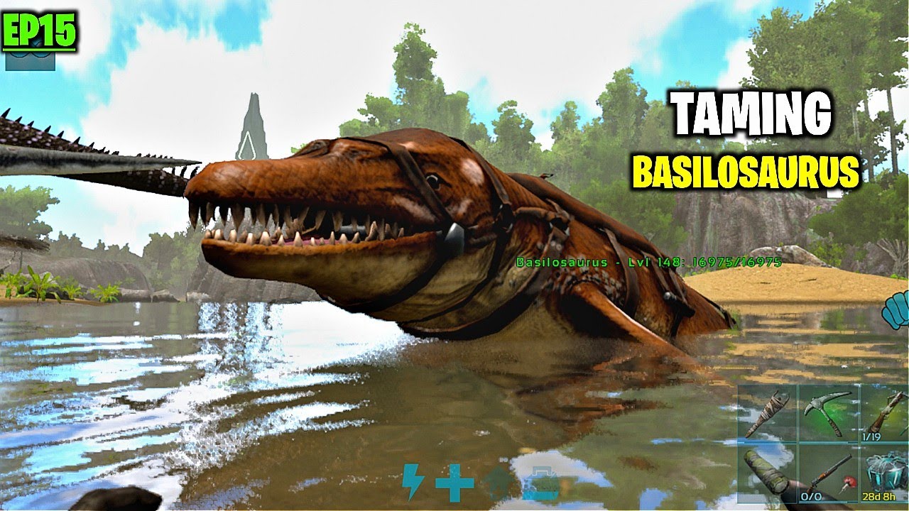 Taming the Basilosaurus in ARK Mobile Edition | Ark Ultimate mobile edition #15 