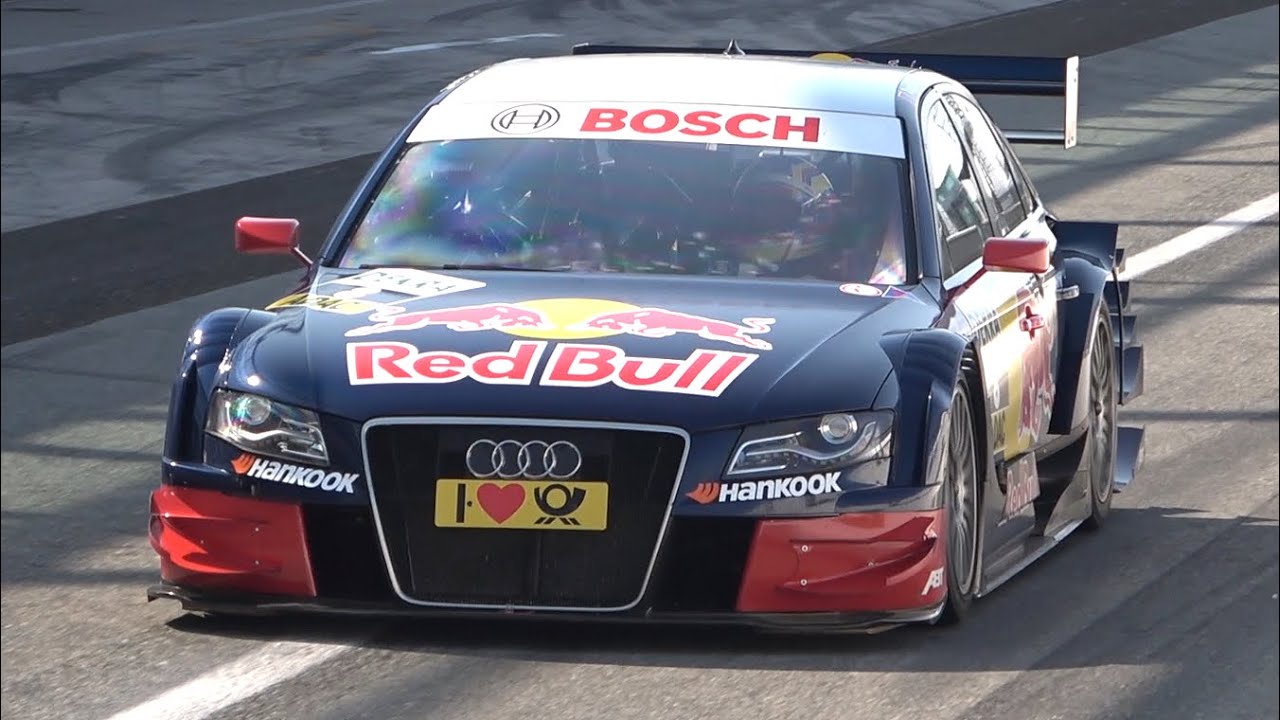 Audi A4 DTM R14 Plus ex Mattias Ekström | 4.0-Litre V8 Engine Sound at Monza Circuit!