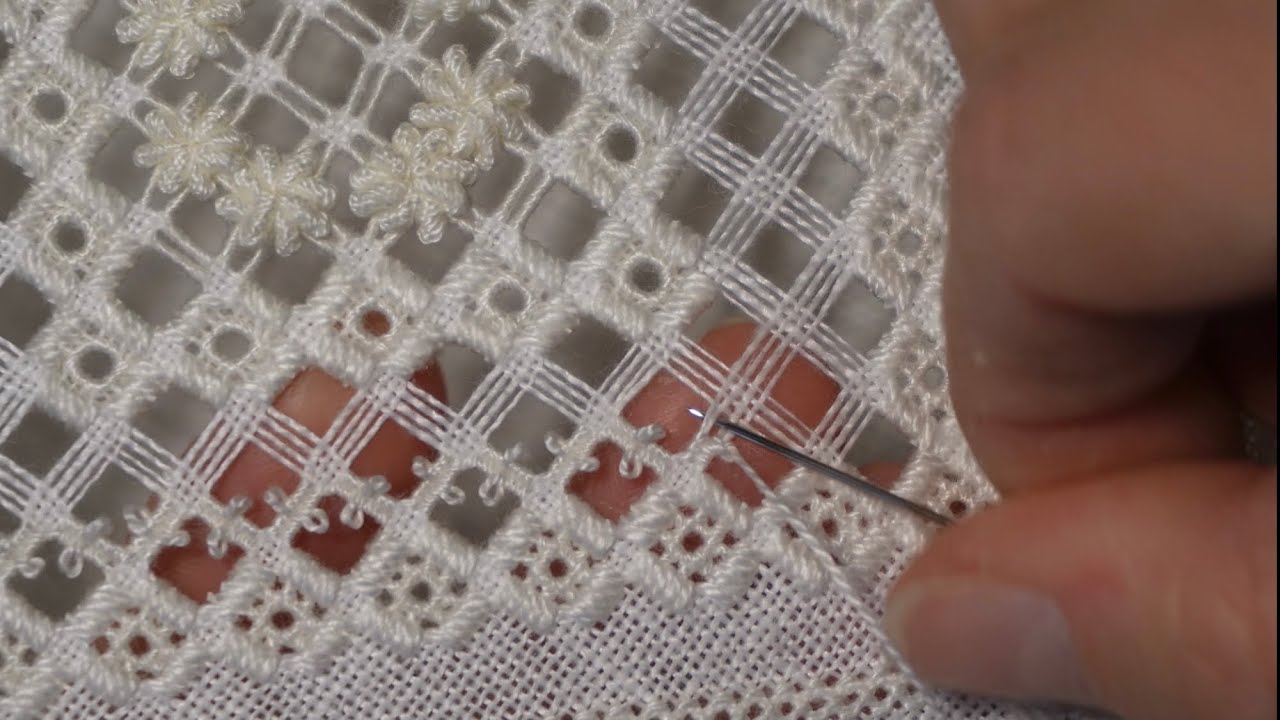 Піко петелькою/Loop picots.Hardanger embroidery.