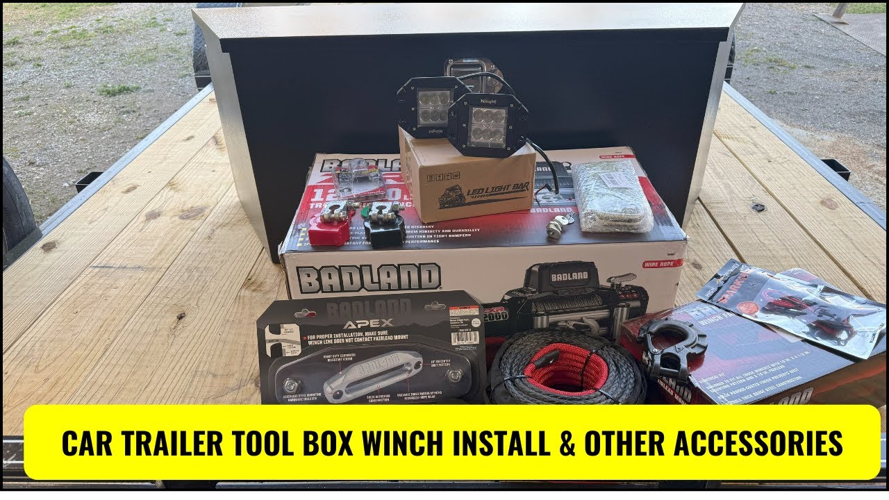 Car Hauler Trailer Upgrade With Harbor Freight Winch And Other Accessories