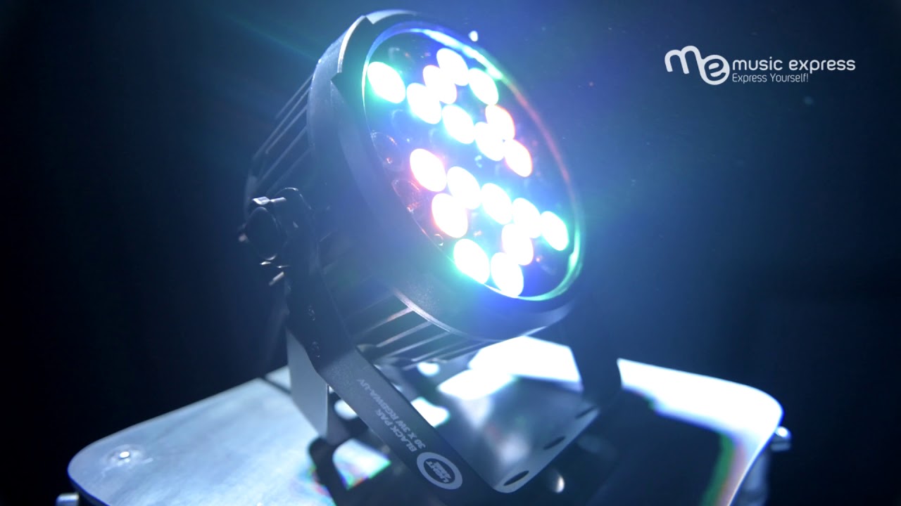 LIGHT4ME BLACK PAR 30x3W RGBA-UV LED par dekoracja światłem wesela