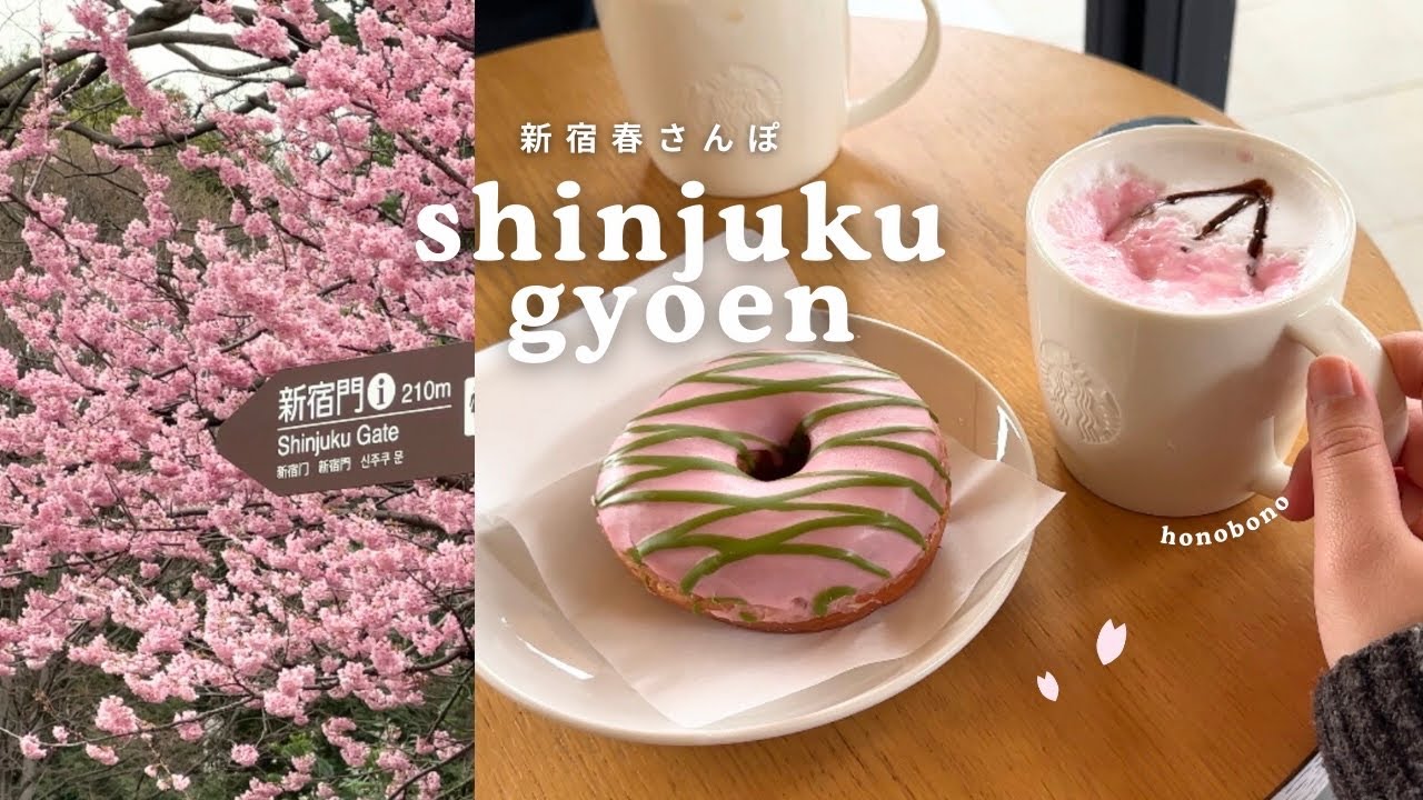 新宿御苑で深呼吸する休日🌸☕️｜桜スタバと花屋さん、ちいかわ購入品