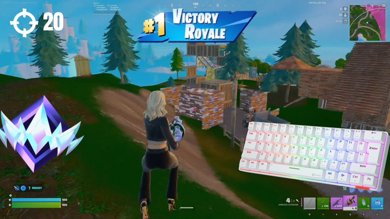 Keyboard ASMR Gameplay 😴 Unreal Ranked Gameplay 🏆 240 FPS 4K