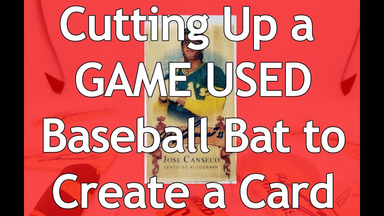 Cutting Up a Game Used Bat to Create a Custom Baseball Card