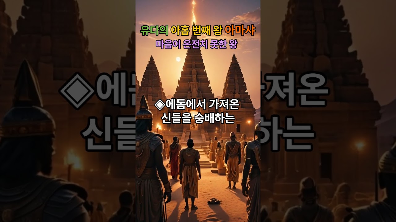 유다의 아홉 번째 왕 아마샤 - 마음이 온전치 못한 왕 #성경인물 #성경 #성경이야기 #아마샤
