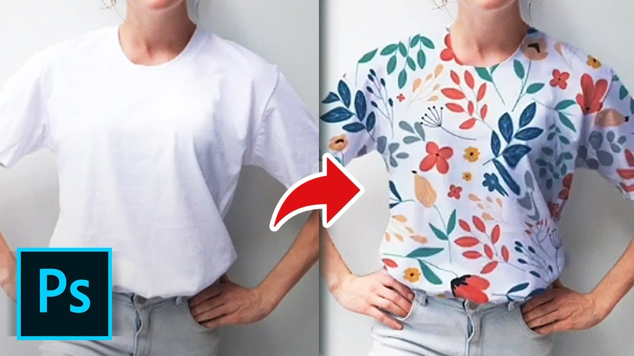 How to Add Patterns & Prints to Clothing in Photoshop | Put Any Design on a Shirt using Photoshop