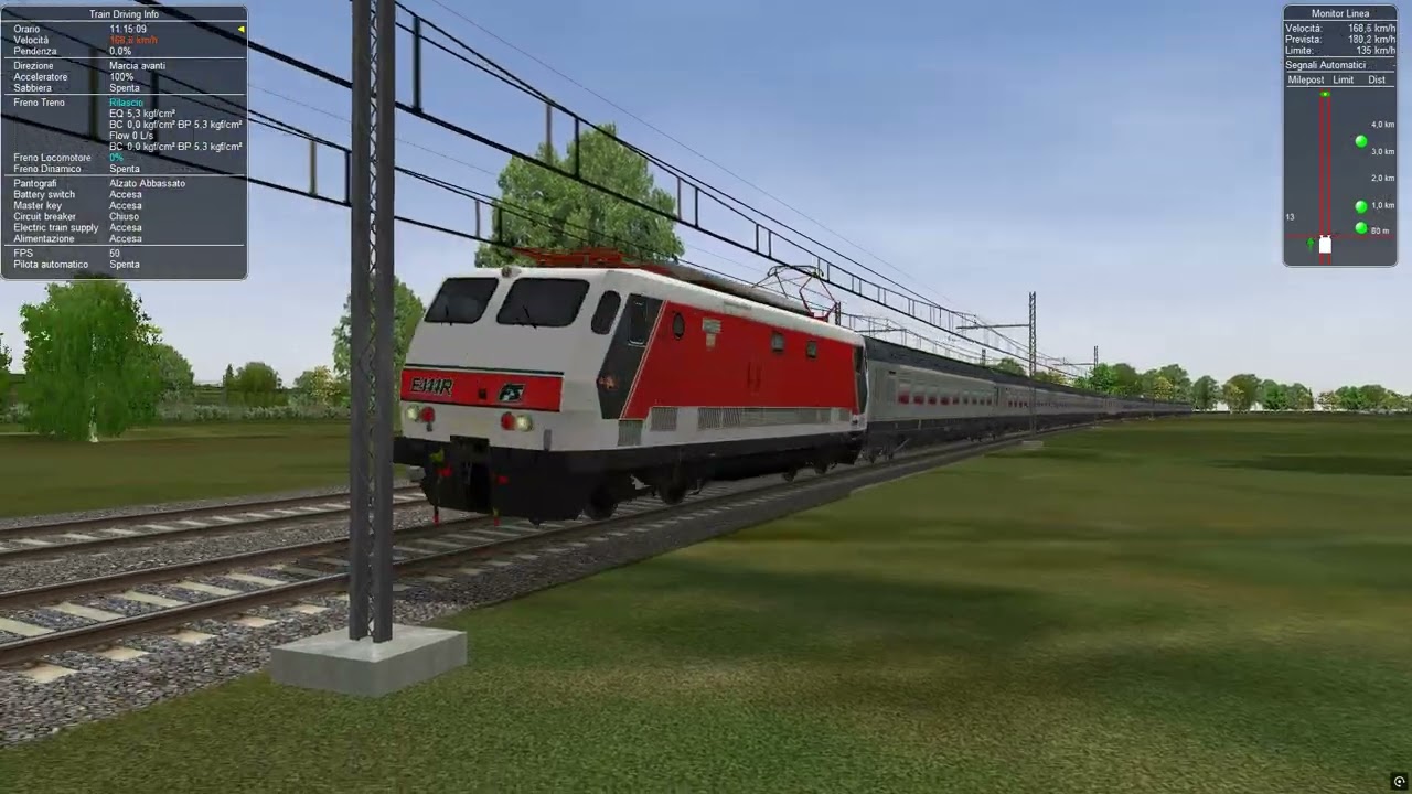Viaggio da Roma Termini a Zurigo dell'EC 55 Raffaello in composizione old con uic-z finanziere 1Pt.