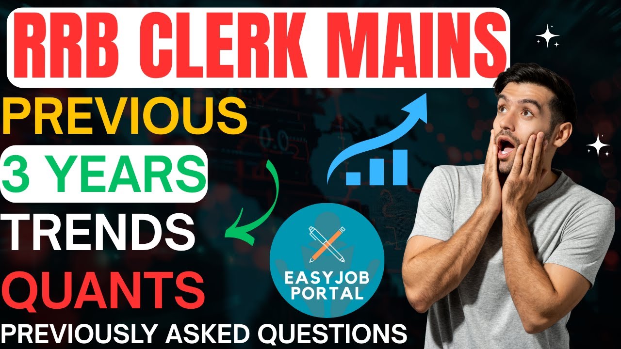 RRB CLERK MIANS PREVIOUSLY ASKED QUESTIONS IN QUANT SECTION | RRB CLERK PRELIMS RESULT |