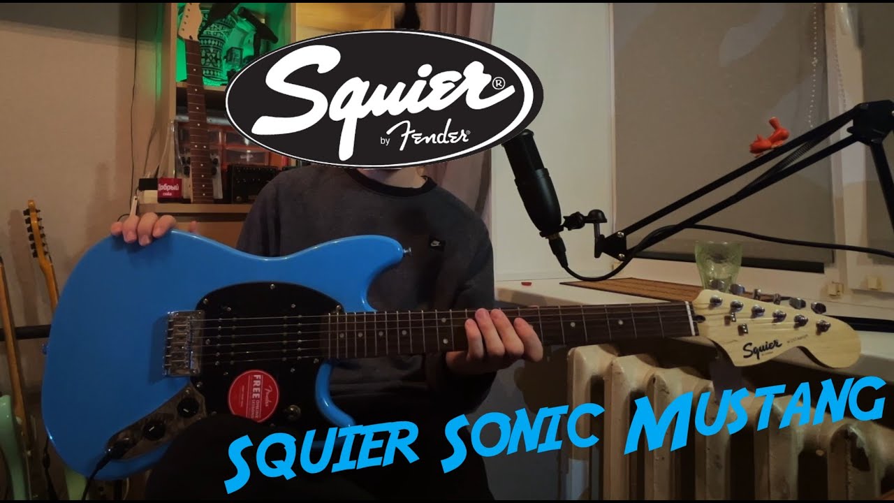 Обзор на Squier Sonic Mustang HH California Blue