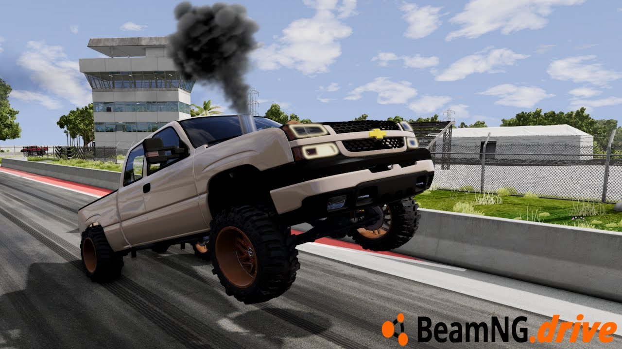 2000HP BIG TURBO DURAMAX DRAG TRUCK WHEELIES! - BeamNG.drive MP
