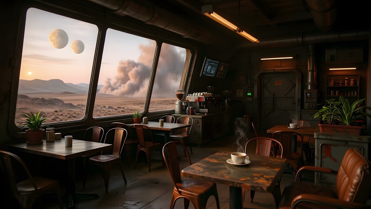 STELLARIUM CAFÉ Vol.3: MARS COMMONS | 30 MIN Mars Lofi for Study, Work & Focus | Red Planet Café