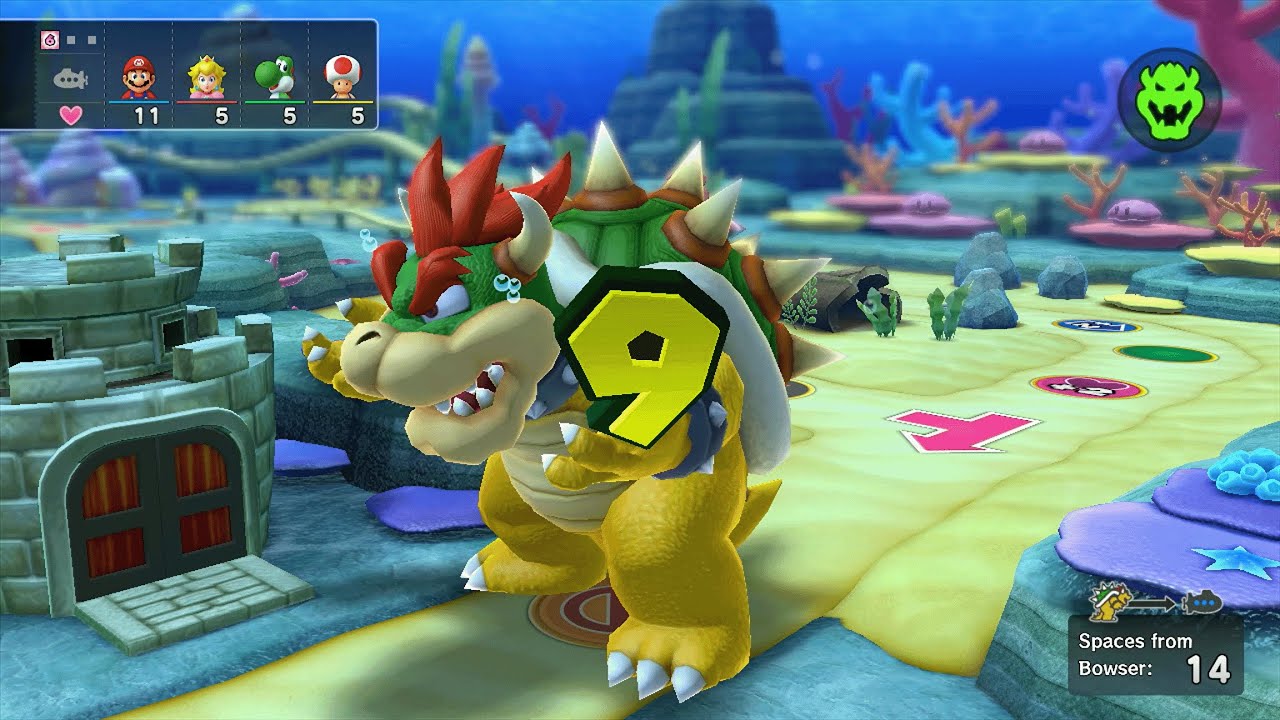 Mario Party 10 - Mario vs Peach vs Yoshi vs Toad vs Bowser - Whimsical Waters