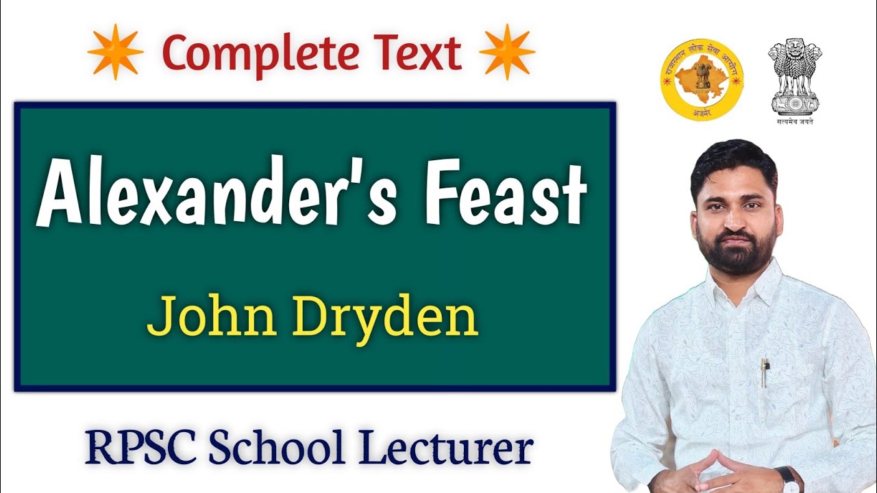 1st Grade | Alexander's Feast TEXT | John Dryden | Line by line explanation| By Sagar Sen