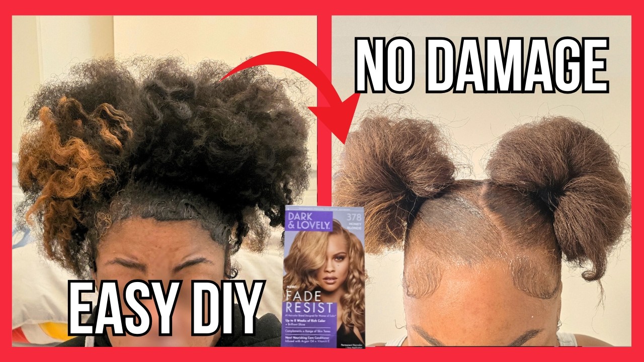 EASY! Dark and Lovely Honey Blonde How to Dye Your Daughter's Hair at Home