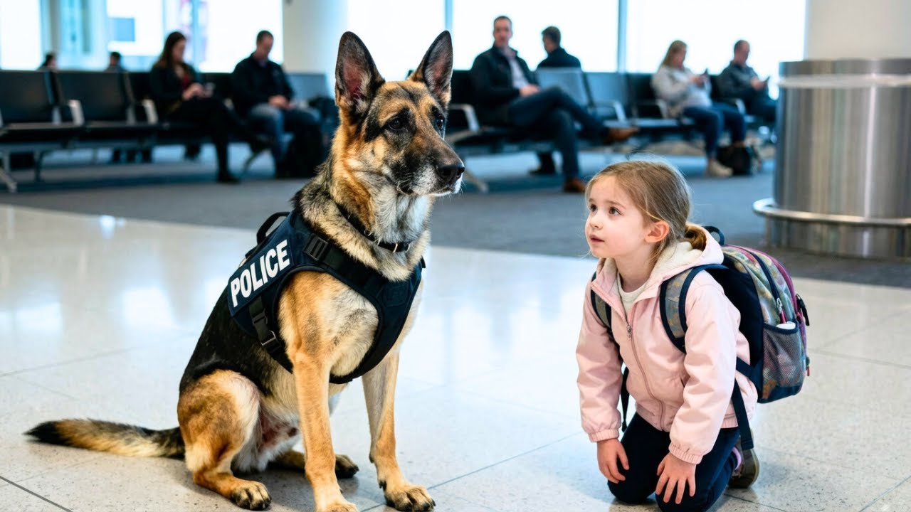 “Tu Es Perdu Toi Aussi ?” Demande La Fillette — La Réaction Du Chien Policier Surprend Tout Le Monde