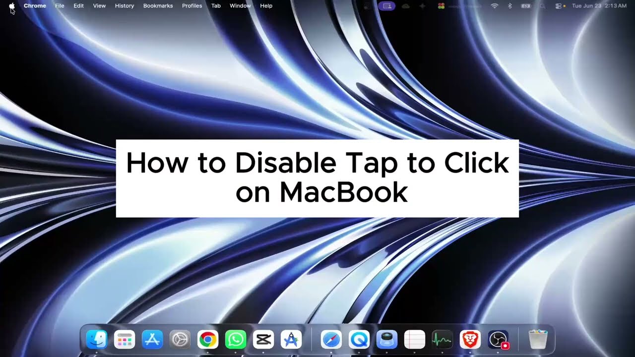 How to Disable Tap to Click on MacBook