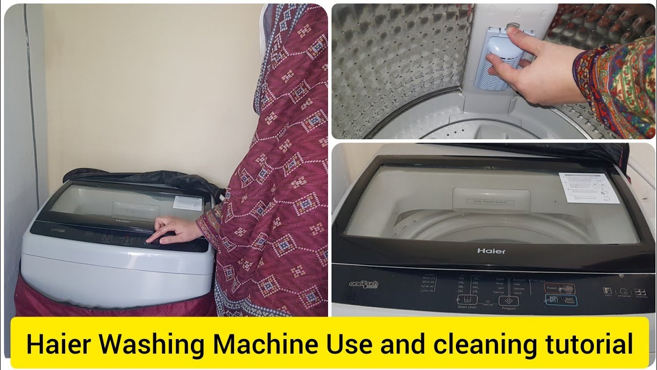 How to Use & Clean Haier One Touch Washing Machine | Easy Guide! Haier Automatic Washing machine use