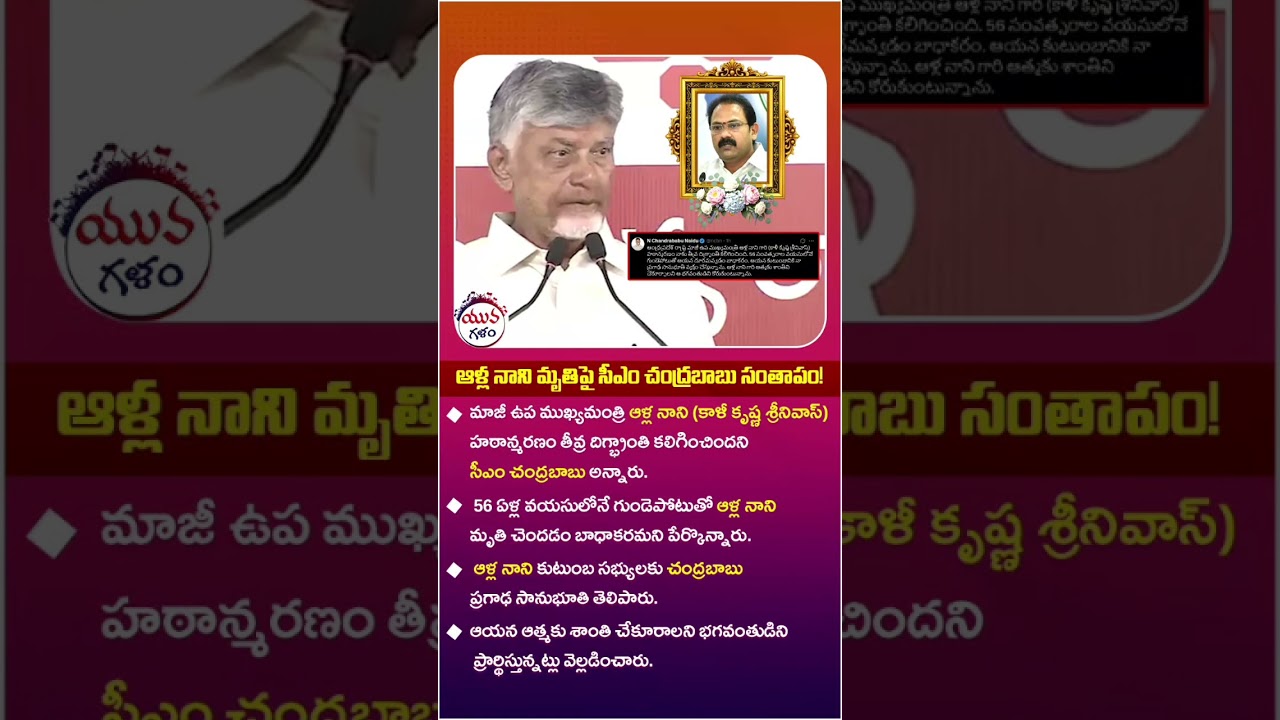 Chandrababu First Reaction on Alla Nani | #allanani #tdp #eluru #apnews #viral #telugunews #shorts