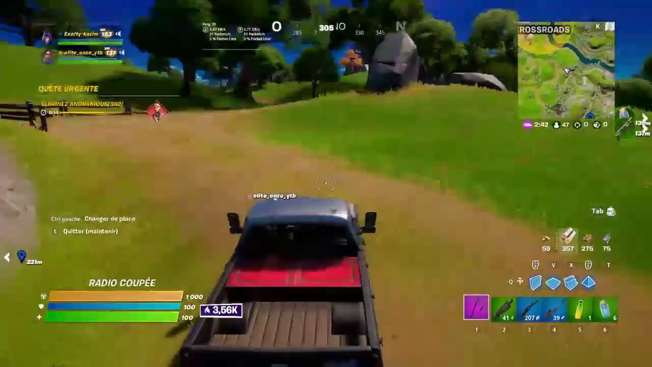 Live fortnite PS4 arene duo FR