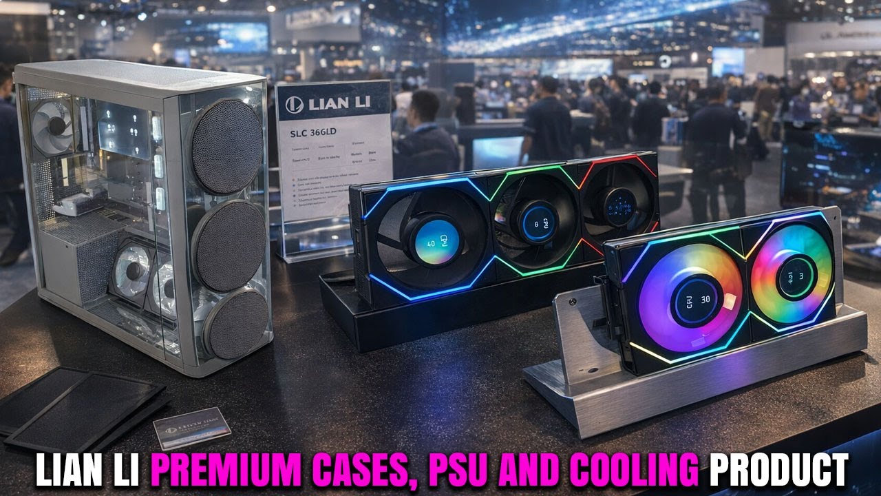 Lian Li PC-O11 Vision M, B4-mATX, SLC 360LCD And UNI Fan TL LCD Flex And PSUs Launched @ CES 2026