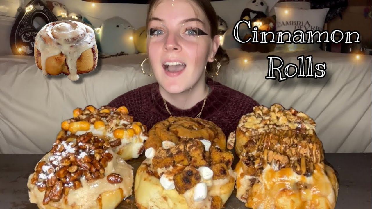 НАСЫЩЕННАЯ ЛИПКАЯ БУЛОЧКА С КОРИЦЕЙ МУКБАНГ! (Веганский)