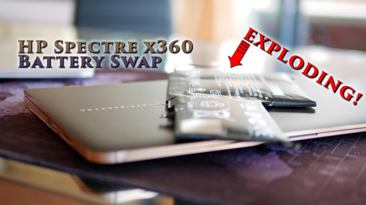 💥 HP Spectre x360 Replacing EXPLODING Battery in Ultrabook Laptop (13.3