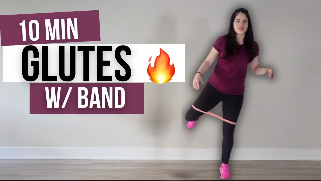 10 Min INTENSE Resistance Band Glutes Workout – At Home, No Talking