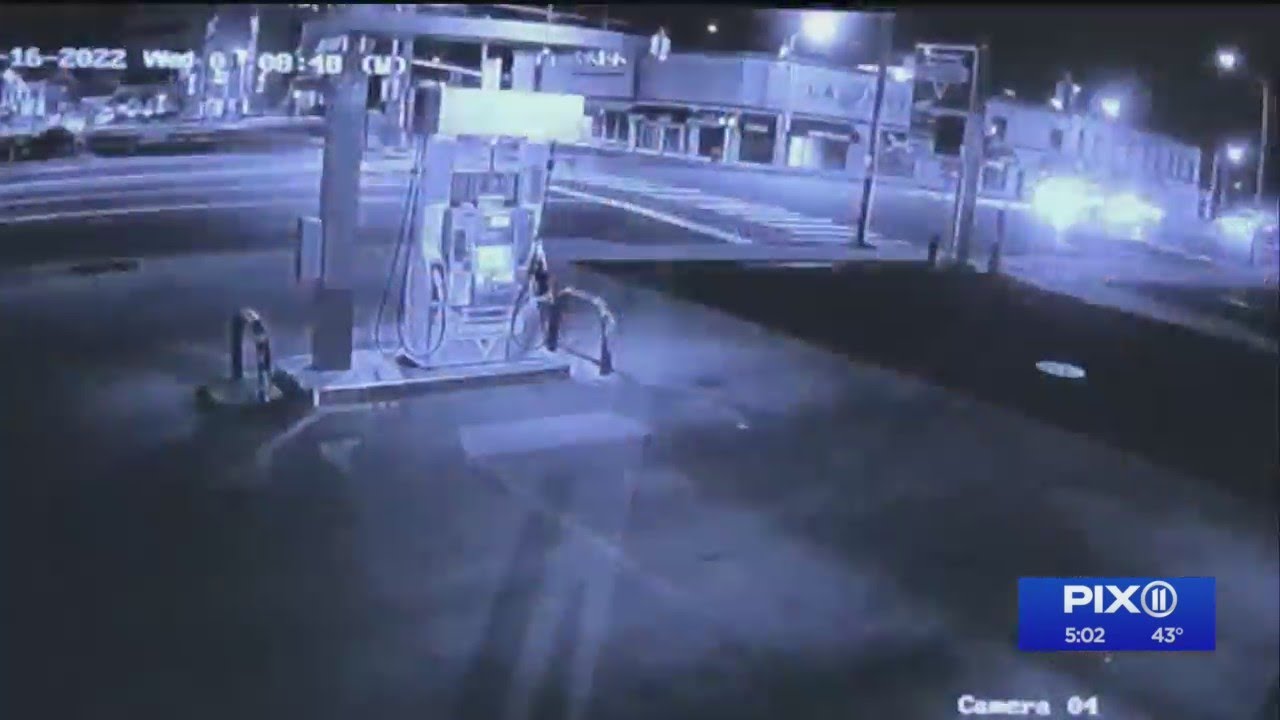 Surveillance video shows tanker crash