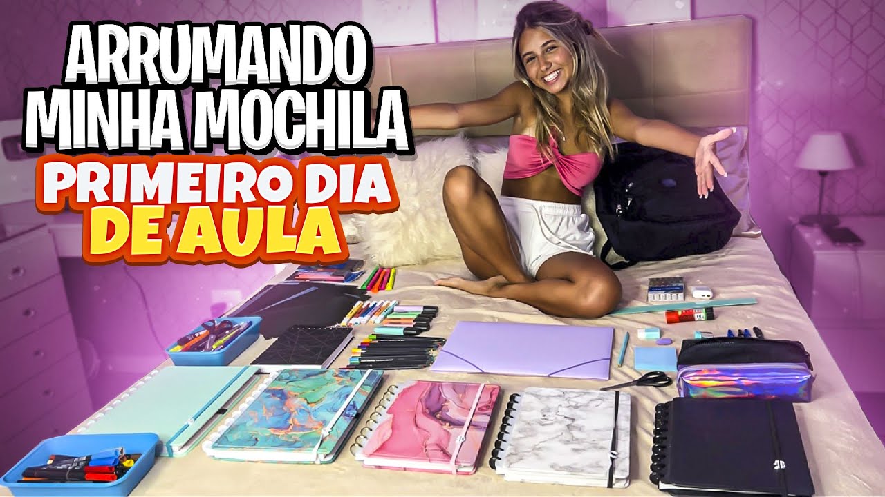 ARRUMANDO MINHA MOCHILA PARA O PRIMEIRO DIA DE AULA -  VICKY