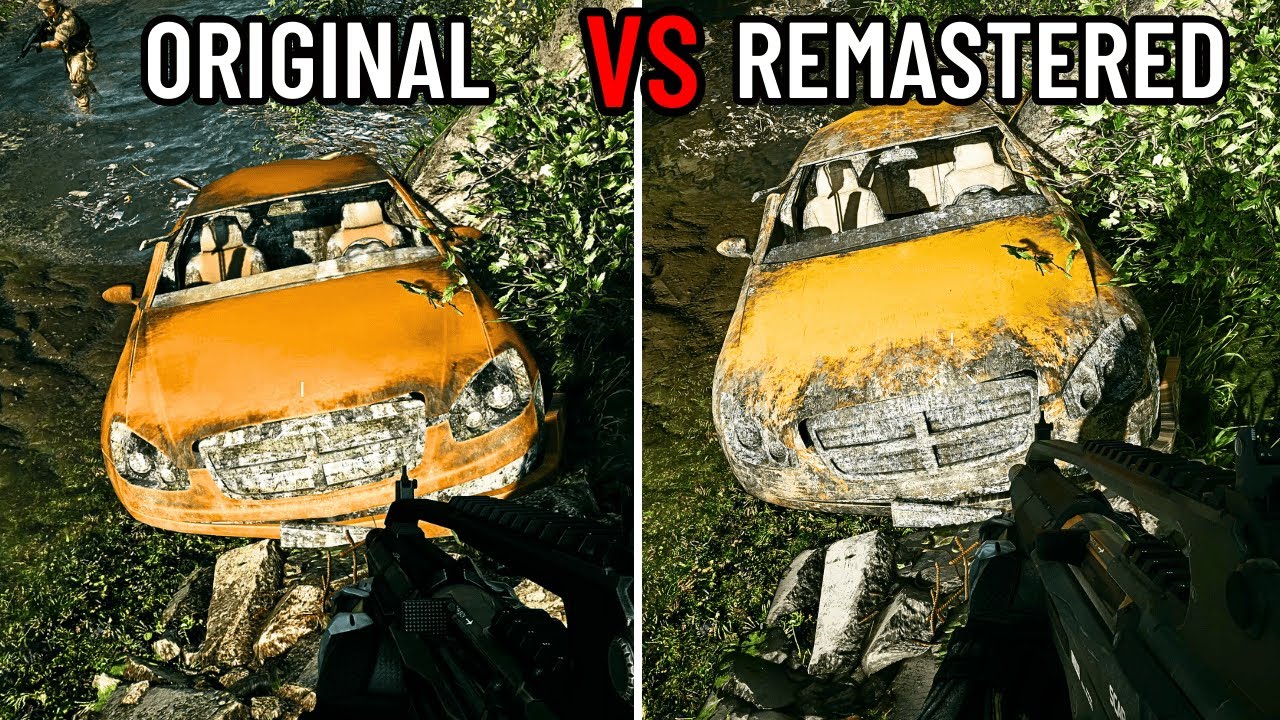 Crysis 2 vs Crysis 2 Remastered Graphics & Physics Comparison [PC, 4K]