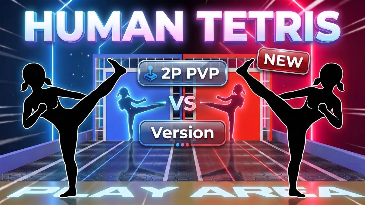 HUMAN TETRIS | 2 Players PVP Co-op version | Interactive immersive Warm Up  