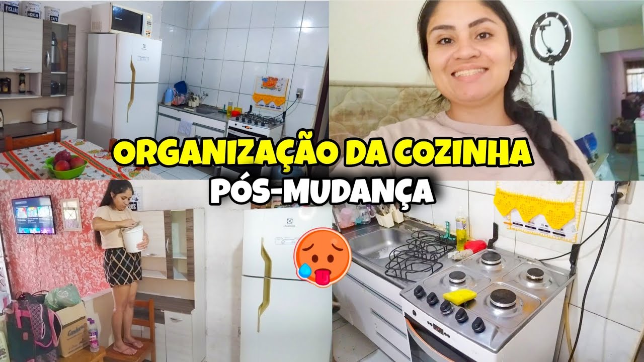 FINALMENTE ORGANIZEI A COZINHA🥵ORGANIZAÇÃO PÓS-MUDANÇA 