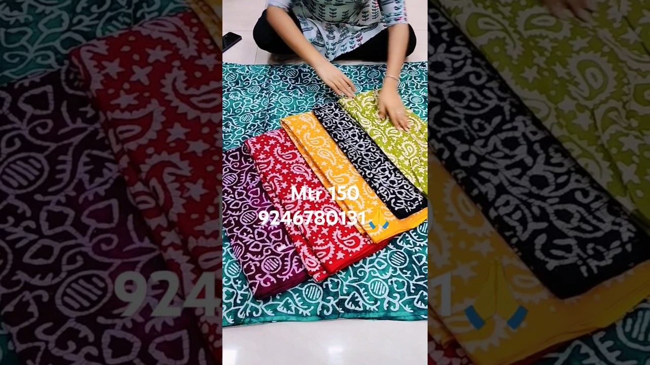 Pure cotton batic printed running fabrics per mtr 150+shipping in chirala dresses 💐💐