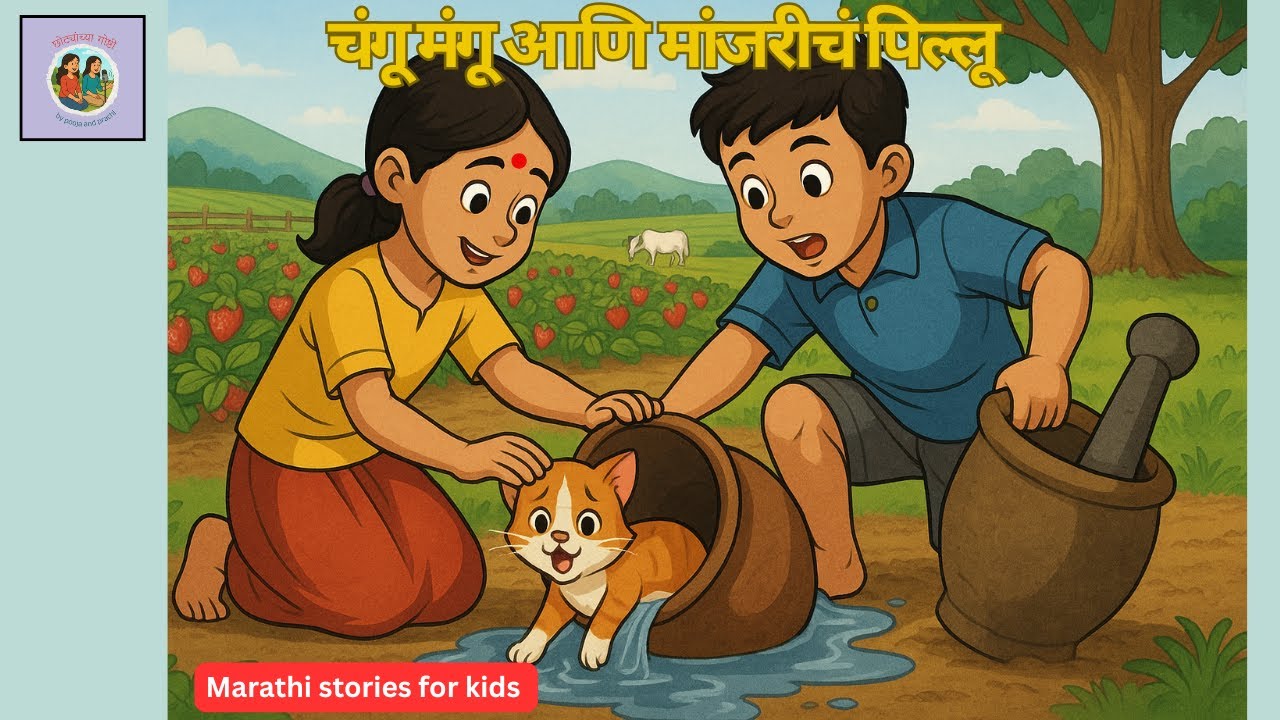 चंगू मंगू आणि मांजरीचं पिल्लू 🐱 | मुलांसाठी मराठी गोष्ट | Changu Mangu Marathi Story | बालकथा